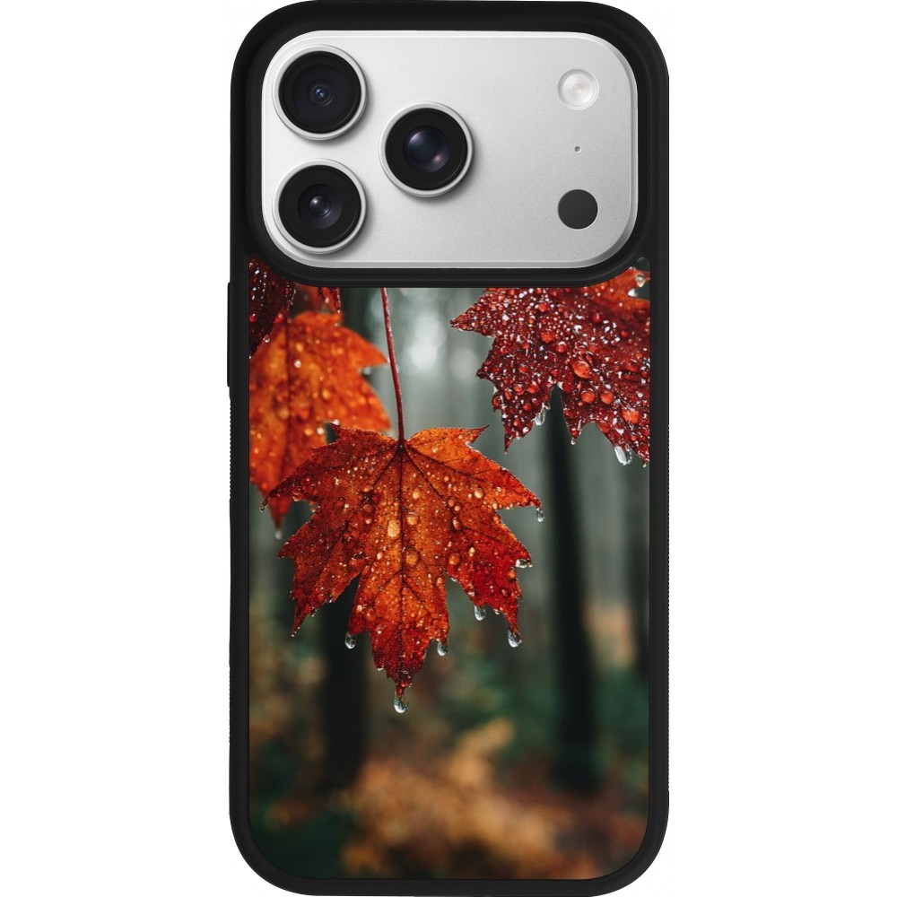 iPhone 17 Pro Case Hülle - Silikon schwarz Autumn 25 Rain