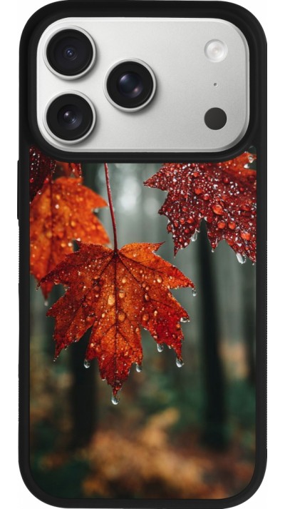Coque iPhone 17 Pro - Silicone rigide noir Autumn 25 Rain