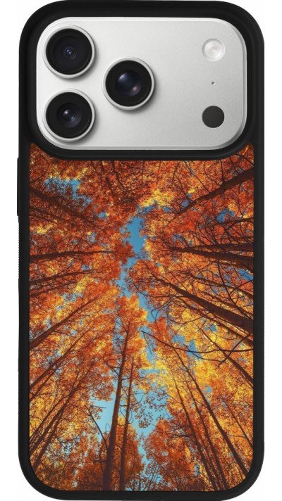 Coque iPhone 17 Pro - Silicone rigide noir Autumn 25 Trees