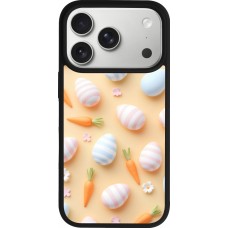 Coque iPhone 17 Pro - Silicone rigide noir Easter 2026 Pattern Easter