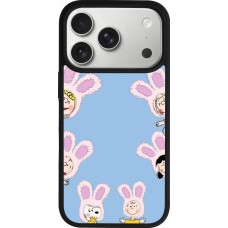 Coque iPhone 17 Pro - Silicone rigide noir Easter 2026 Snoopy