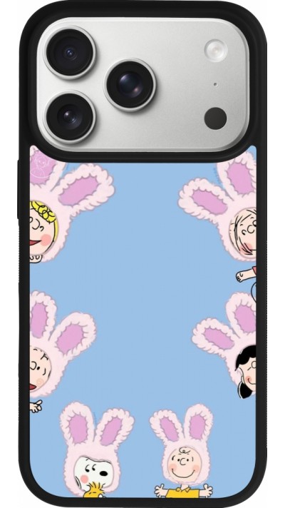 Coque iPhone 17 Pro - Silicone rigide noir Easter 2026 Snoopy