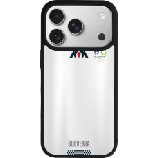 Coque iPhone 17 Pro - Silicone rigide noir Maillot de football Slovénie