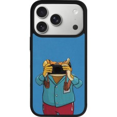 Coque iPhone 17 Pro - Silicone rigide noir Frog with camera DTMF