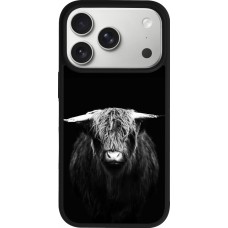 Coque iPhone 17 Pro - Silicone rigide noir Highland calf black