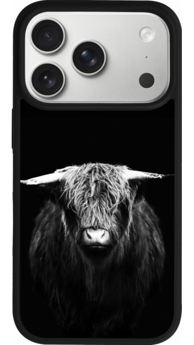 Coque iPhone 17 Pro - Silicone rigide noir Highland calf black