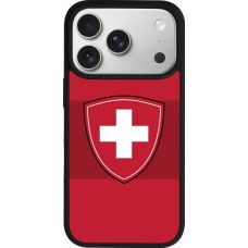 iPhone 17 Pro Case Hülle - Silikon schwarz Hockey World Championship Ecusson Suisse
