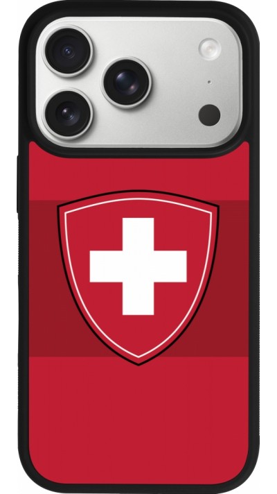 iPhone 17 Pro Case Hülle - Silikon schwarz Hockey World Championship Ecusson Suisse