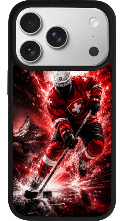 iPhone 17 Pro Case Hülle - Silikon schwarz Hockey World Championship Player