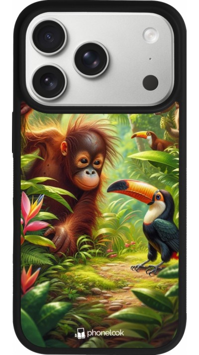 iPhone 17 Pro Case Hülle - Silikon schwarz Tropischer Dschungel Tayrona