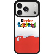 Coque iPhone 17 Pro - Silicone rigide noir Kinder Surprise