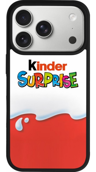 Coque iPhone 17 Pro - Silicone rigide noir Kinder Surprise