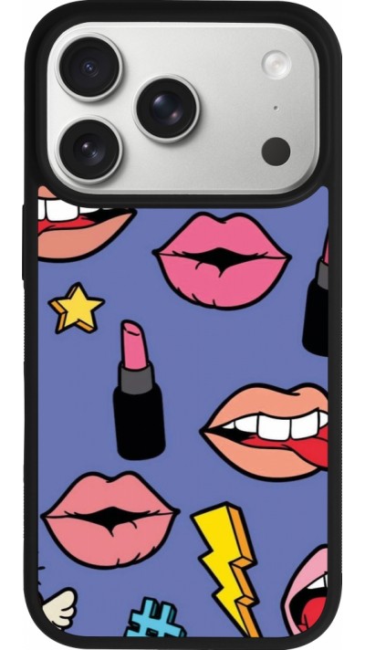 Coque iPhone 17 Pro - Silicone rigide noir Lips and lipgloss