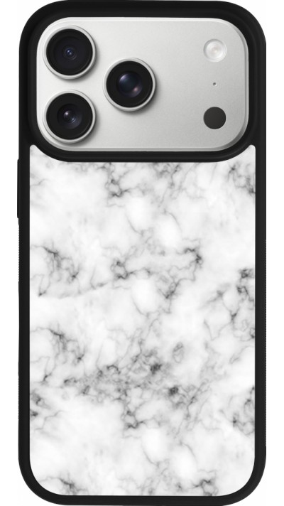 Coque iPhone 17 Pro - Silicone rigide noir Marble 01