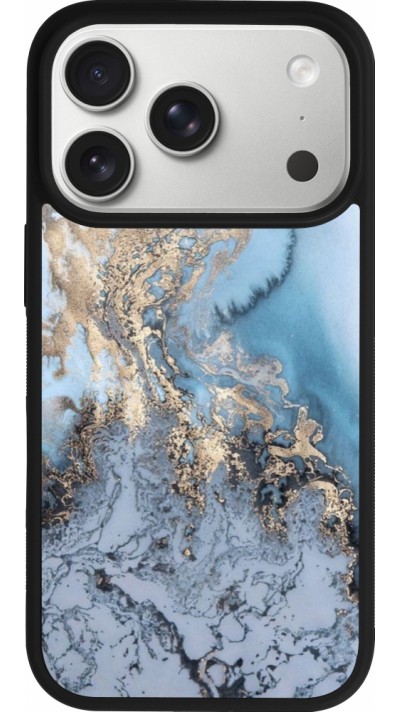 Coque iPhone 17 Pro - Silicone rigide noir Marble 04