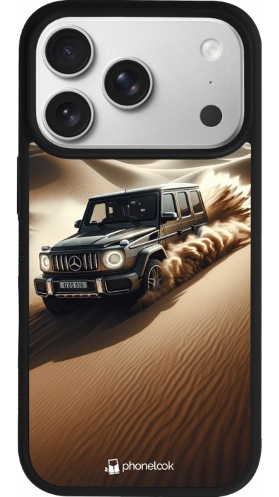 Coque iPhone 17 Pro - Silicone rigide noir Mercedes G Drift Desert