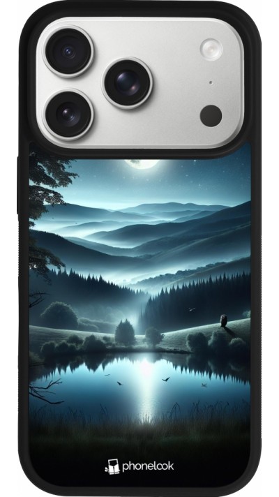 Coque iPhone 17 Pro - Silicone rigide noir Night Sky View