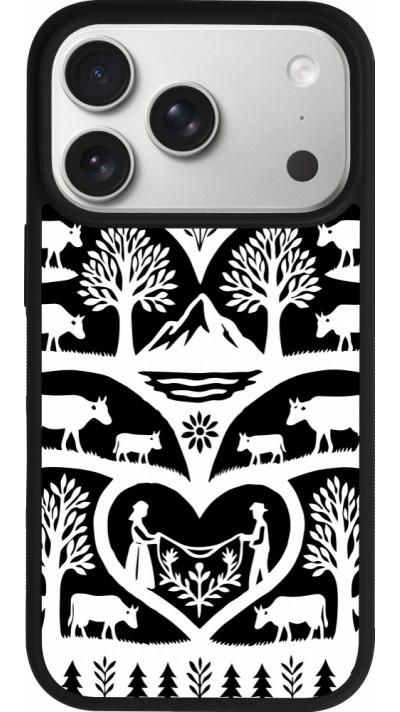 Coque iPhone 17 Pro - Silicone rigide noir Poya Suisse 2 noir
