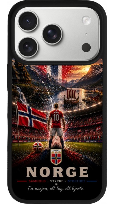 iPhone 17 Pro Case Hülle - Silikon schwarz Fussball Norwegen splash 2026