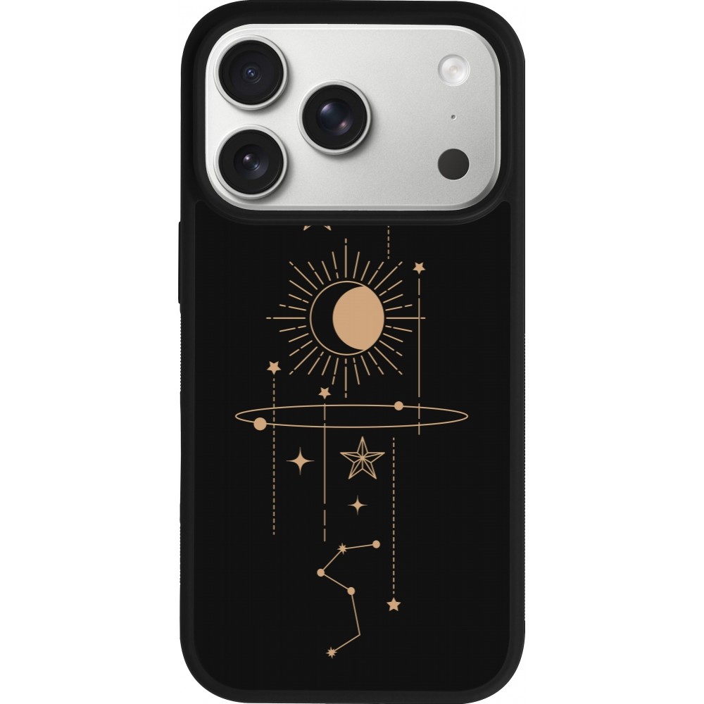 Coque iPhone 17 Pro - Silicone rigide noir Spring 23 astro