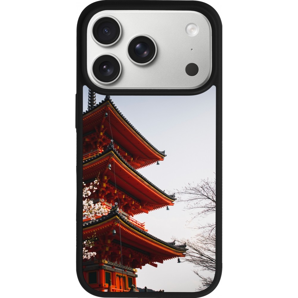 Coque iPhone 17 Pro - Silicone rigide noir Spring 23 Japan