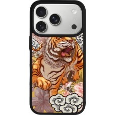Coque iPhone 17 Pro - Silicone rigide noir Spring 23 japanese tiger