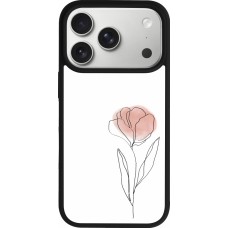 Coque iPhone 17 Pro - Silicone rigide noir Spring 23 minimalist flower
