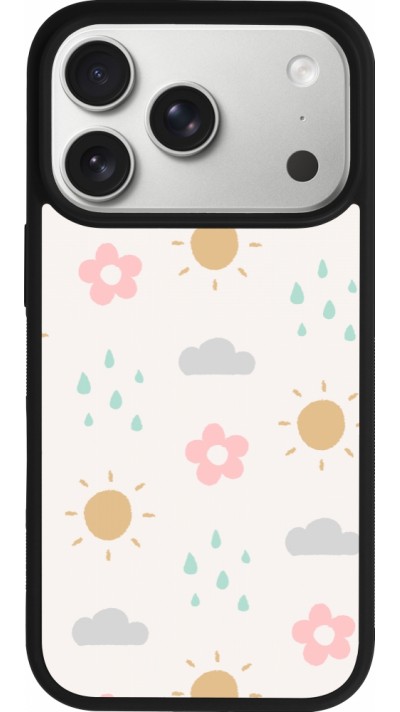 Coque iPhone 17 Pro - Silicone rigide noir Spring 23 weather
