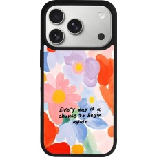 Coque iPhone 17 Pro - Silicone rigide noir Every day is a chance Spring 2026