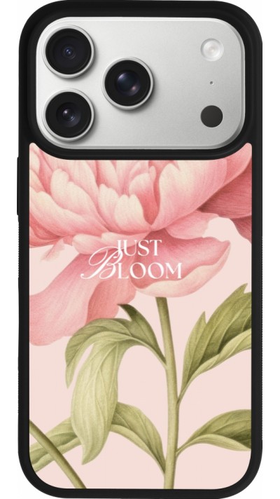 Coque iPhone 17 Pro - Silicone rigide noir Just Bloom Spring 2026
