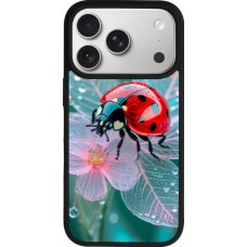 Coque iPhone 17 Pro - Silicone rigide noir Ladybird in bloom Spring 2026