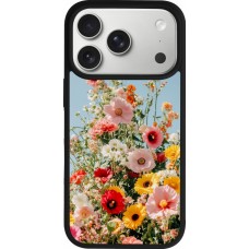 Coque iPhone 17 Pro - Silicone rigide noir Spring flowers Spring 2026