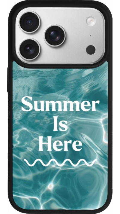 Coque iPhone 17 Pro - Silicone rigide noir Summer 2025 Summer is here