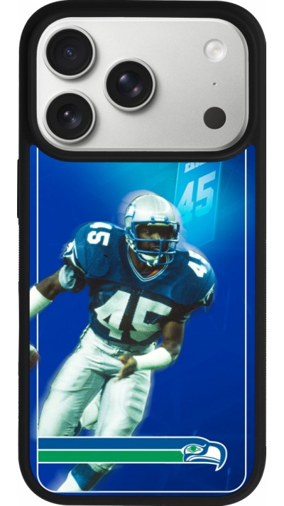 Coque iPhone 17 Pro - Silicone rigide noir Super Bowl 26 Seattle 1