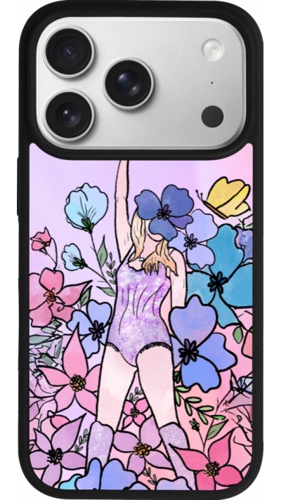 Coque iPhone 17 Pro - Silicone rigide noir Taylor Swift Sketch - Pink