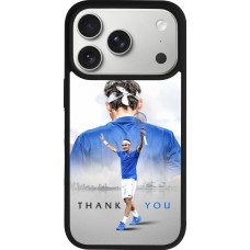Coque iPhone 17 Pro - Silicone rigide noir Thank you Roger