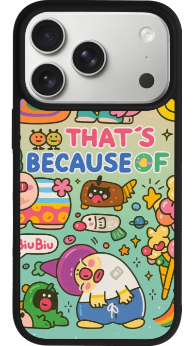 Coque iPhone 17 Pro - Silicone rigide noir Thats beacause of