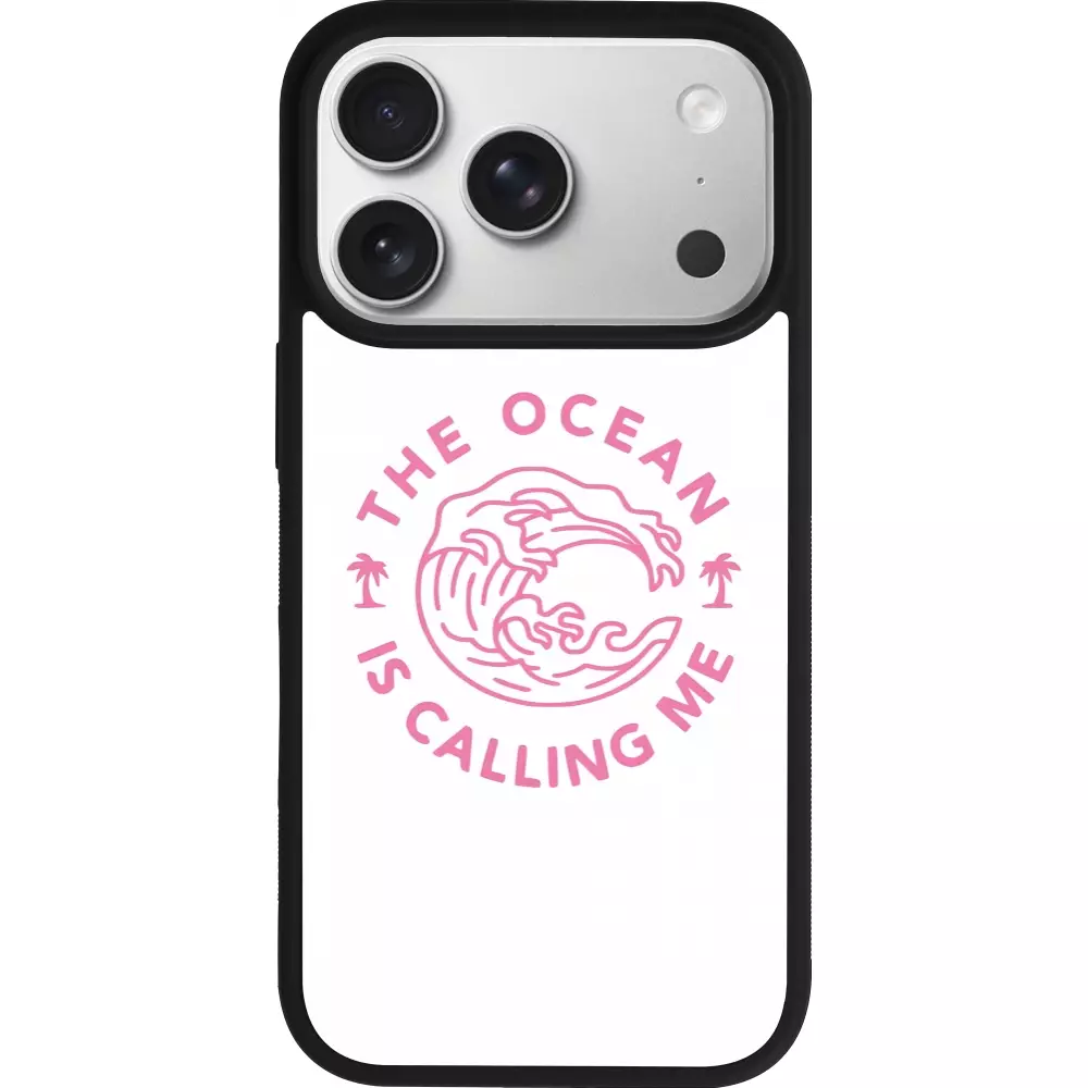 Coque iPhone 17 Pro - Silicone rigide noir The Ocean is calling me