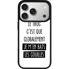 Coque iPhone 17 Pro - Silicone rigide noir Le truc globalement bats les couilles