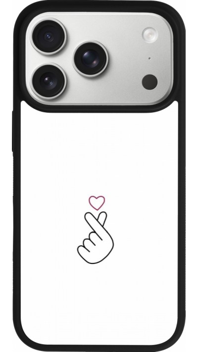 Coque iPhone 17 Pro - Silicone rigide noir Valentine 2024 heat by Millennials