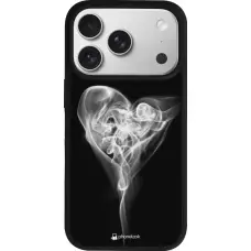 Coque iPhone 17 Pro - Silicone rigide noir Valentine 2022 Black Smoke
