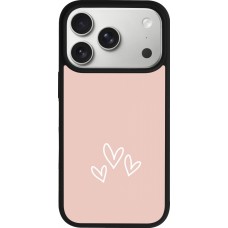 iPhone 17 Pro Case Hülle - Silikon schwarz Valentine 2023 three minimalist hearts