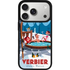 iPhone 17 Pro Case Hülle - Silikon schwarz Verbier Mountain Jacuzzi