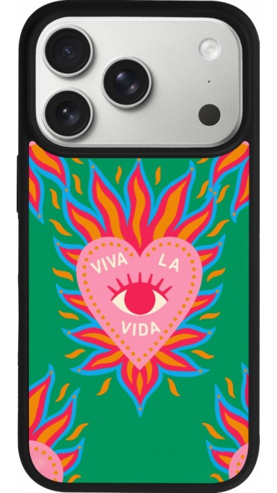 Coque iPhone 17 Pro - Silicone rigide noir Viva la vida 2026