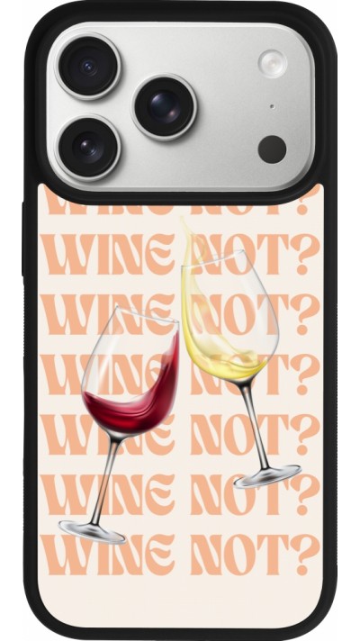 Coque iPhone 17 Pro - Silicone rigide noir Wine not