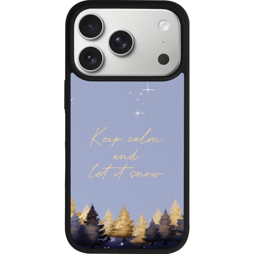 iPhone 17 Pro Case Hülle - Silikon schwarz Winter 25 Winter illustration of trees