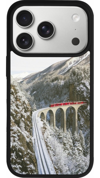 iPhone 17 Pro Case Hülle - Silikon schwarz Winter 25 Winter polar express