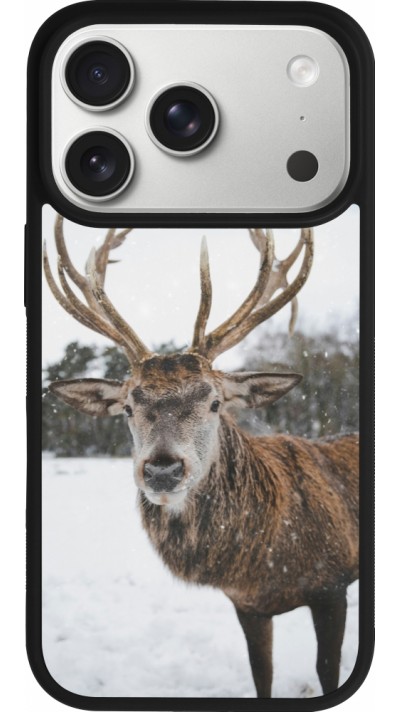 iPhone 17 Pro Case Hülle - Silikon schwarz Winter 25 Winter reindeer