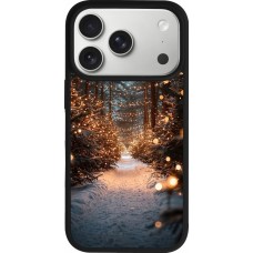 iPhone 17 Pro Case Hülle - Silikon schwarz Winter 25 Winter snowy road