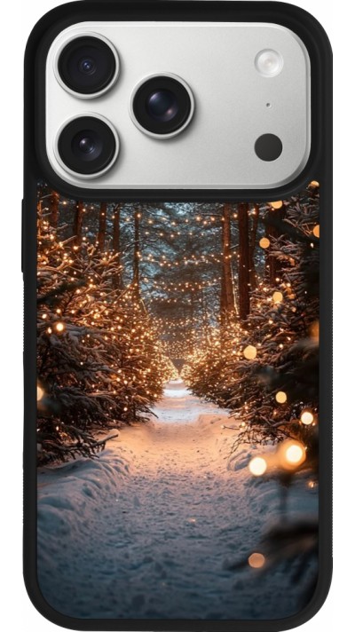 iPhone 17 Pro Case Hülle - Silikon schwarz Winter 25 Winter snowy road